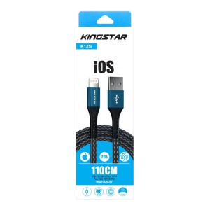 کابل شارژ آیفون KINGSTAR مدل K125i طول کابل 110 سانت