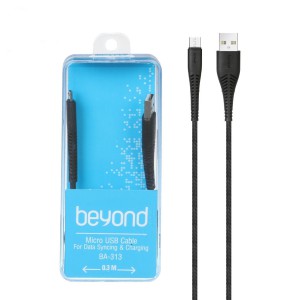 کابل شارژ پاوربانک میکرو  beyond مدل BA-313 طول 30 سانت 
