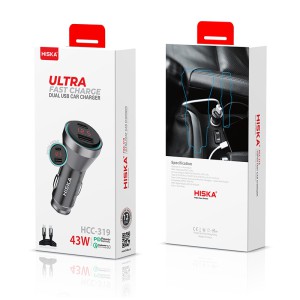 شارژر فندکی HISKA مدل HCC-319 به همراه کابل تایپ سی 