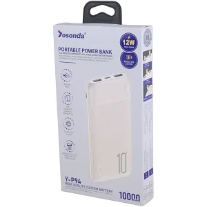 پاوربانک Yosonda مدل Y-P94 ظرفیت 10000 هزار میلی آمپر